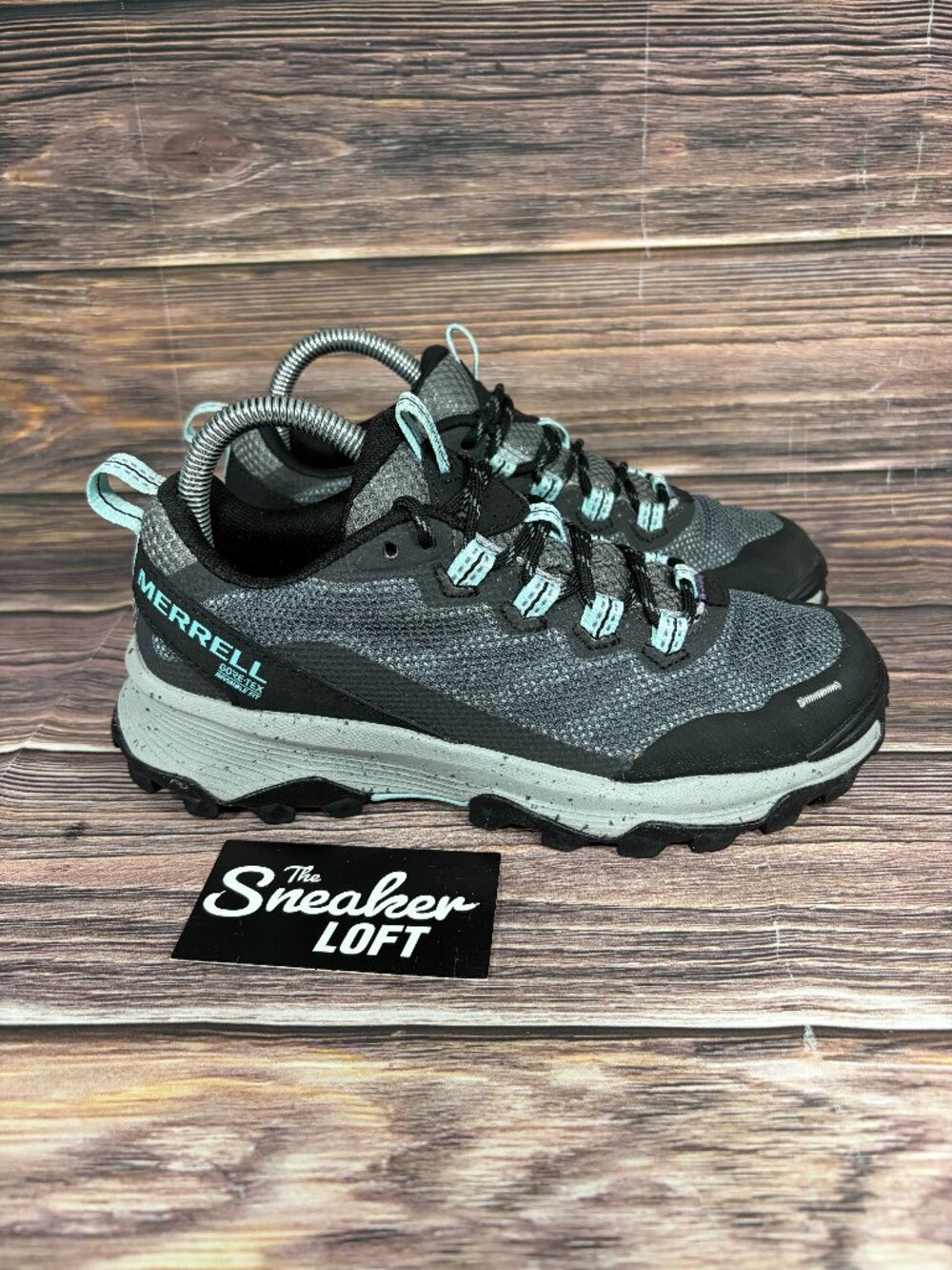 Merrell Speed Strike Women's GTX Trail Hiking Shoes Black Gray Size 7